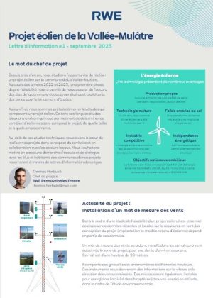 Lettre d'information n°1